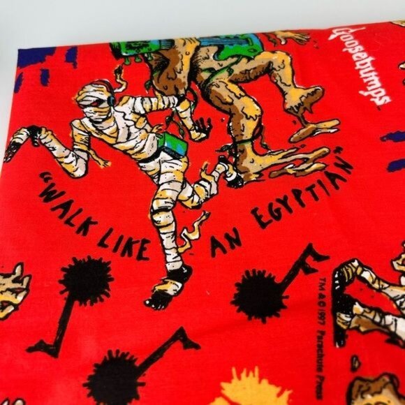 Goosebumps Vintage R.L. Stine 1997 Muddy Creek Stomp Fabric Egyptian Mummy 53” - Picture 2 of 6